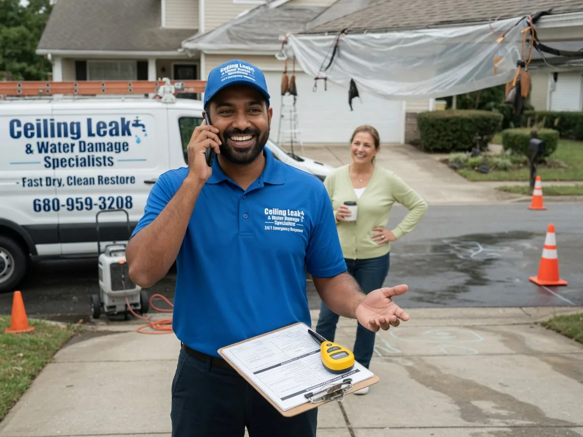 Ceiling Leak Cleanup Ames, NE FAQs